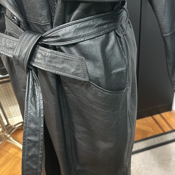 🌺🌺 NWT JESSICA ASH LEATHER COAT SIZE M - Picture 5 of 13